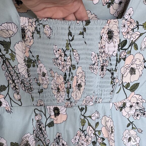 Anthropologie The Ariana Square-Neck Asymmetrical Ruffle-Hem Dress Plus Size 3X - Picture 8 of 17